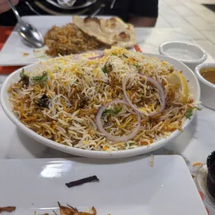 Malai kofta (vegetarian) biryani.