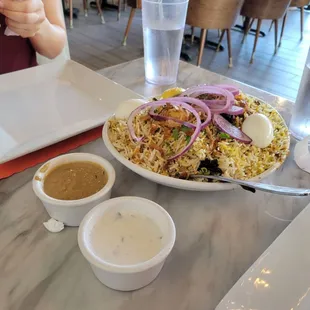 Shrimp biryani
