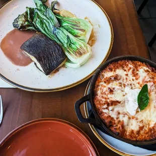 Cod and baked Rigatoni