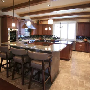 a large kitchen