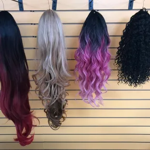 We Carry a wide Selection of "Half Wigs" &amp; "Ponytails" in Many Colors, Lengths &amp; Styles.