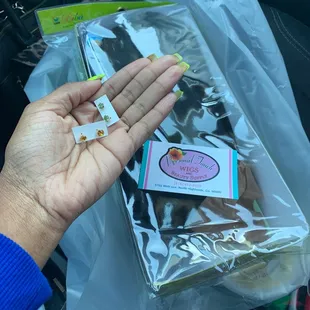 Free earrings , my new wig, &amp; business card