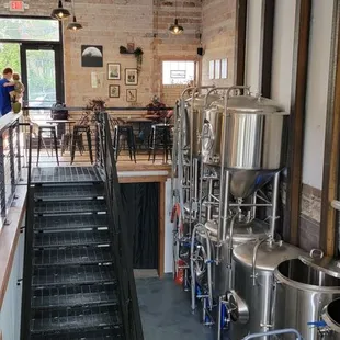 the inside of a brewery
