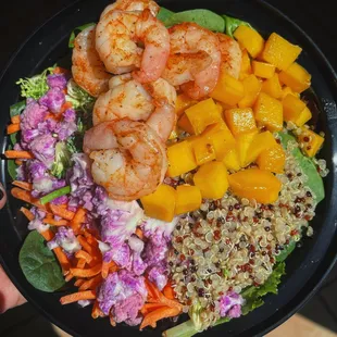 Shrimp quinoa mango salad