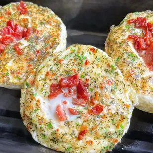 Turkey bacon and cheddar egg white bites