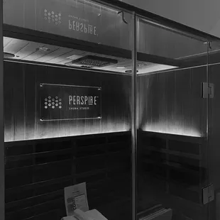 Inside private sauna