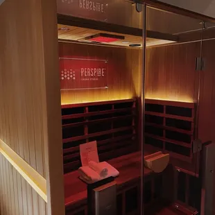 Inside your private sauna