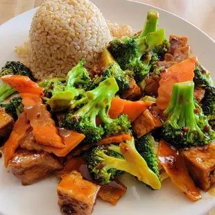 Broccoli n be tofu garlic sauce