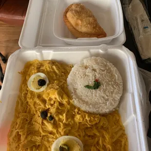 Aji De Gallina and Chicken Empanada