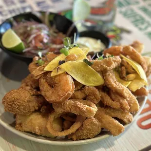 chicken wings and fried chicken, food