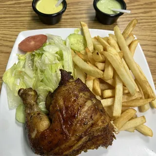 1/4 de Pollo Con Dos Sides