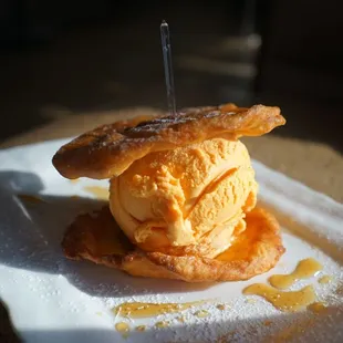 an ice cream sandwich on a napkin
