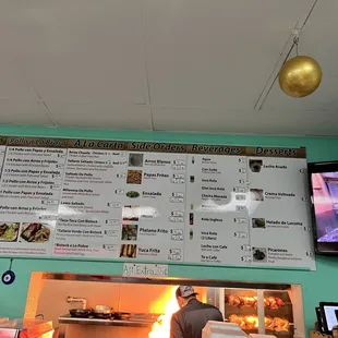 Menu and dudes serious about his cooking!