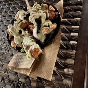 a plate of food on a table