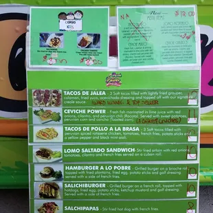 Menu for rally at work