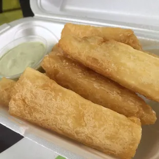 Fried Yucca (with Chimichurri Mayo)