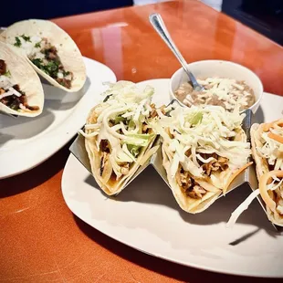 Many different tacos