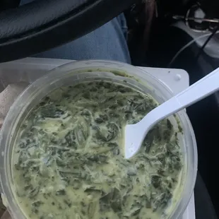 Creamed spinach