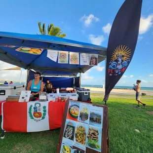 Peruvian Corner Pop-up Shop at Pilikai Beach Park, Kapilina, Ewa Beach. They are here every Wednesday afternoon