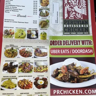 ramen and noodles, menu