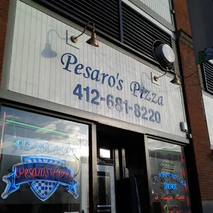 the front of the restaurant