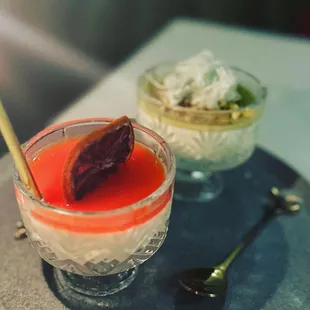 Blood Orange &amp; Pistachio Panna Cotta