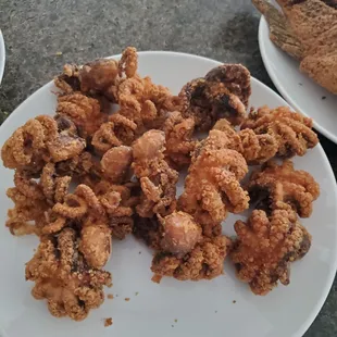 Fried baby octopus