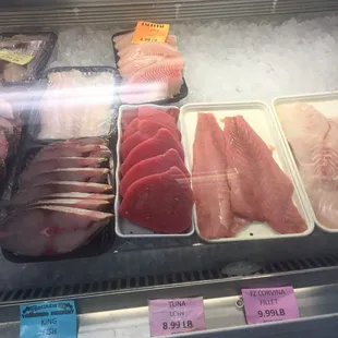 Variety of seafood