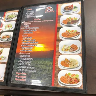 Caldos , mojarra , filete y camarones.