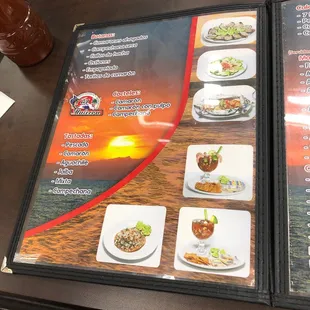 Botanas , cocteles and tostadas.