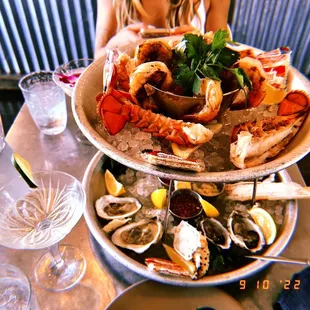 a platter of seafood