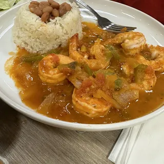 Shrimp a la Diabla Plate