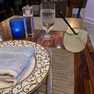 Mezcal margarita and plating