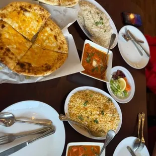 Naan biryanis Biryani rice only white Plain Rice Butter chicken/Chicken Makhani