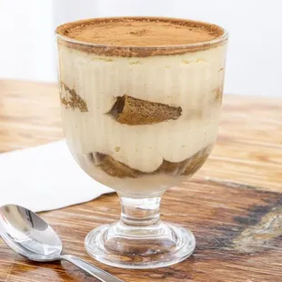 a dessert in a glass