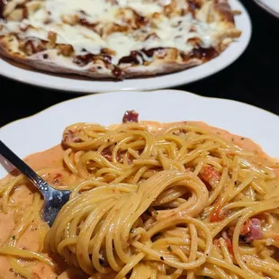 Spaghetti Carbonara 10" Small BBQ Chicken Pizza