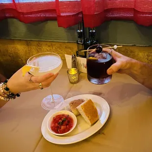 Cocktails and Bruschetta