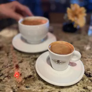 Cappuccino and espresso