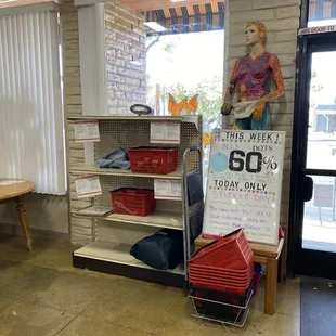 Holding area and discounts.