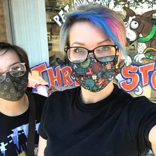 Street side, with bins of 25 cent and 50 cent items.