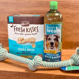 Over 80% of dogs over the age of three have active dental disease! We have products to help!