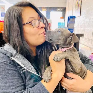 Our staff is happy to provide snuggle and kisses to all pets that come to see us!