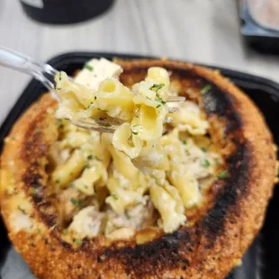 Chicken Alfredo bowl