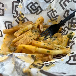Cheese garlic fries