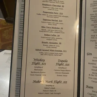 Menu as of 4/23