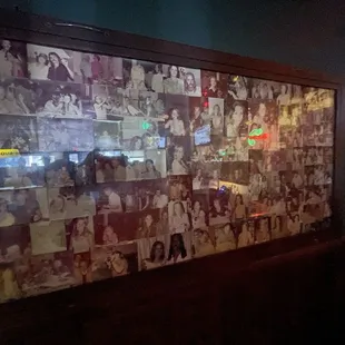 Wall of pics dating back to the 70's I think I recognized a few!