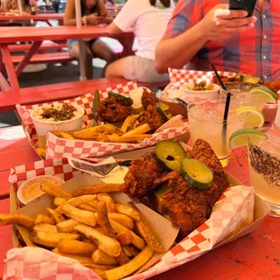Medium tenders with fries