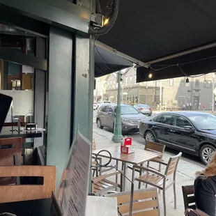 Outside view from inside