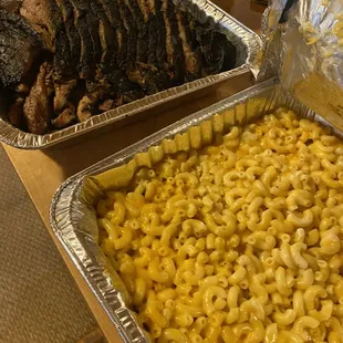 a tray of macaroni and cheese