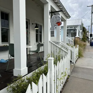 Outside the shop, cute exterior.